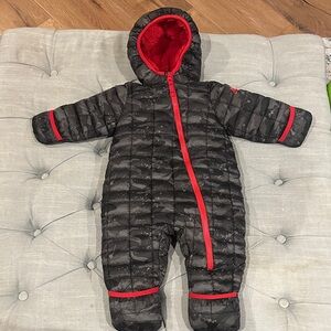 Snozu Black and Red Quilted Snowsuit